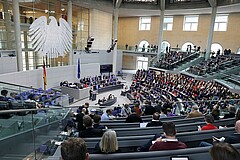 Blick in den Deutschen Bundestag