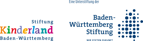 Logo der Stiftung Kinderland Baden-Würrtemberg und der Baden-Württemberg Stiftung
